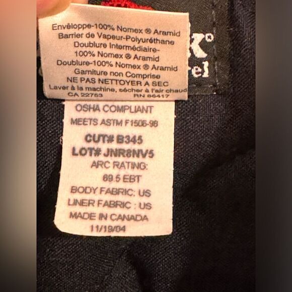 Bulwark Black Puffer Jacket L Fire-Resistant Winter Workwear New no tags - Picture 6 of 11